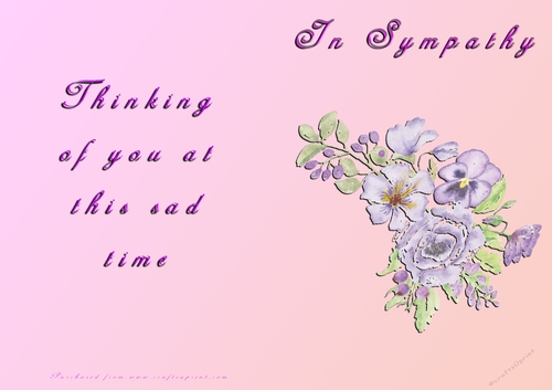 No Cut Just Print Sympathy Card