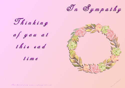 No Cut Just Print Sympathy Card