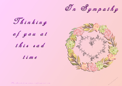 No Cut Just Print Sympathy Card