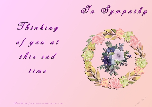 No Cut Just Print Sympathy Card