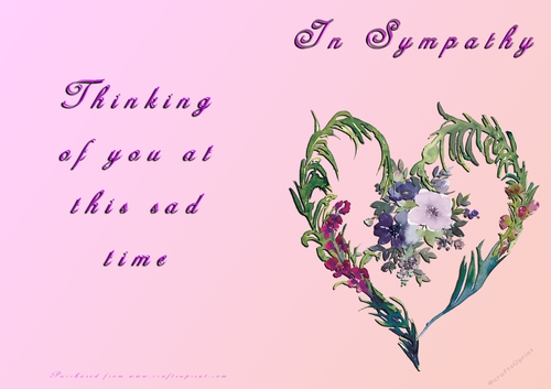 No Cut Just Print Sympathy Card