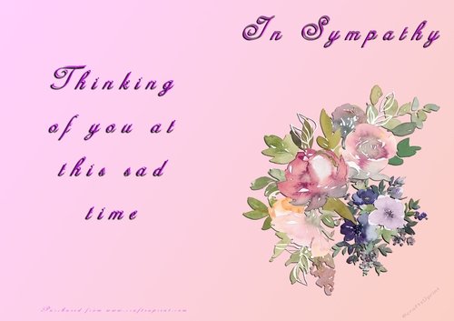 No Cut Just Print Sympathy Card