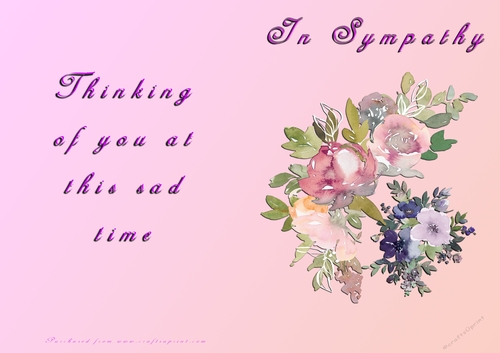 No Cut Just Print Sympathy Card