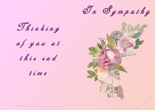 No Cut Just Print Sympathy Card