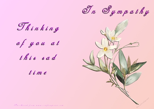 No Cut Just Print Sympathy Card