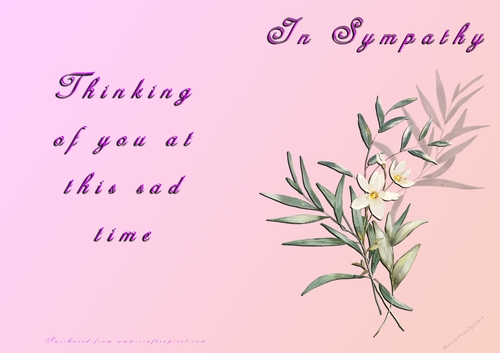 No Cut Just Print Sympathy Card