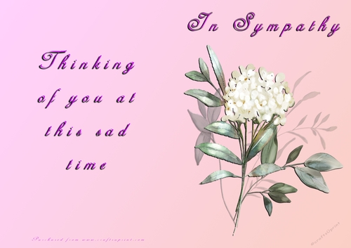 No Cut Just Print Sympathy Card