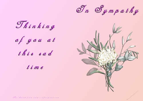 No Cut Just Print Sympathy Card