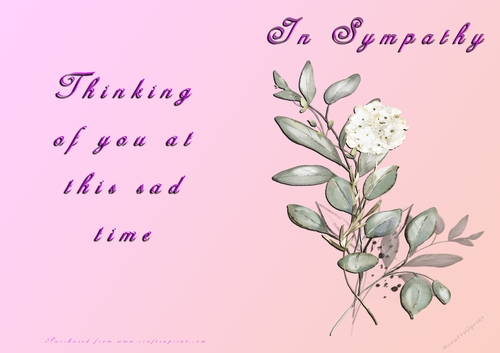 No Cut Just Print Sympathy Card