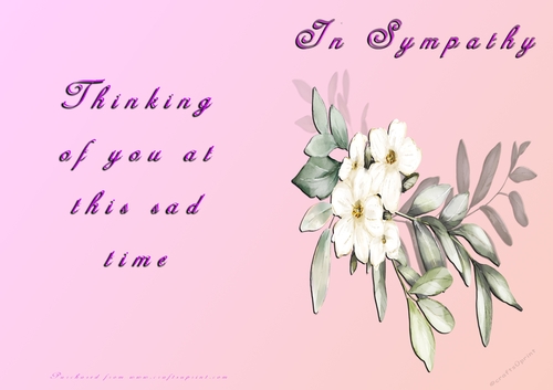No Cut Just Print Sympathy Card