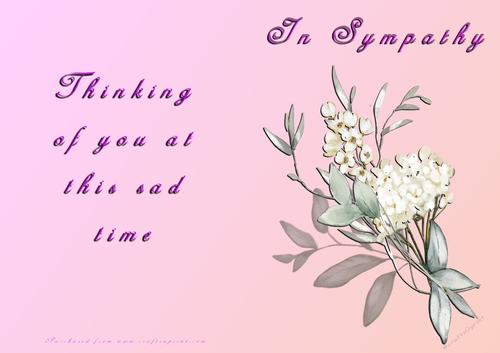 No Cut Just Print Sympathy Card