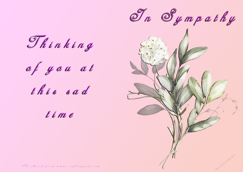 No Cut Just Print Sympathy Card