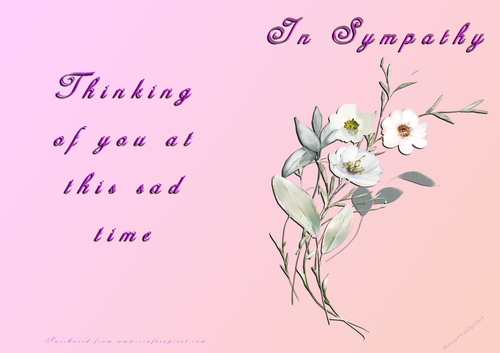 No Cut Just Print Sympathy Card