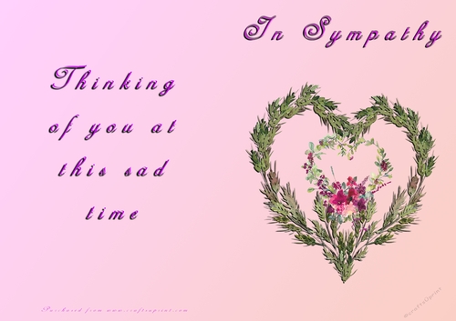 No Cut Just Print Sympathy Card