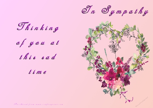No Cut Just Print Sympathy Card