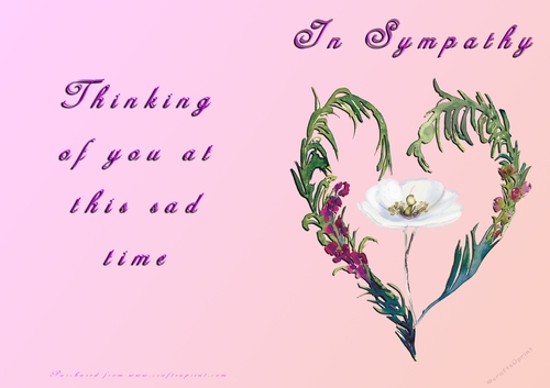No Cut Just Print Sympathy Card