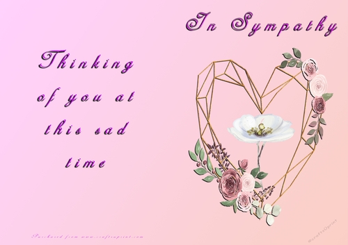 No Cut Just Print Sympathy Card