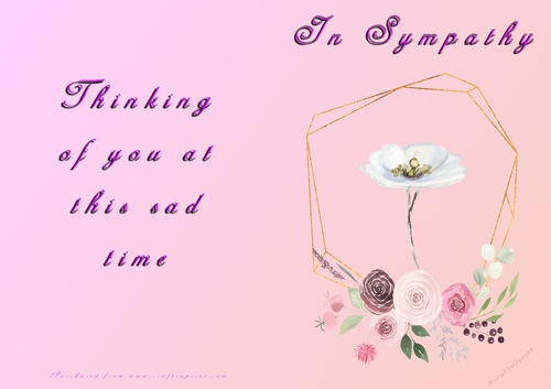 No Cut Just Print Sympathy Card