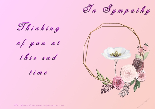 No Cut Just Print Sympathy Card