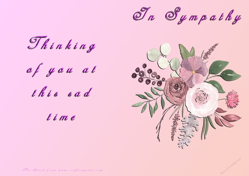 No Cut Just Print Sympathy Card