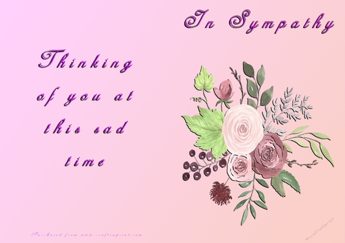 No Cut Just Print Sympathy Card