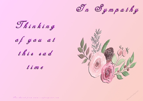 No Cut Just Print Sympathy Card