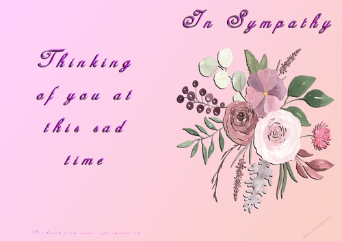 No Cut Just Print Sympathy Card
