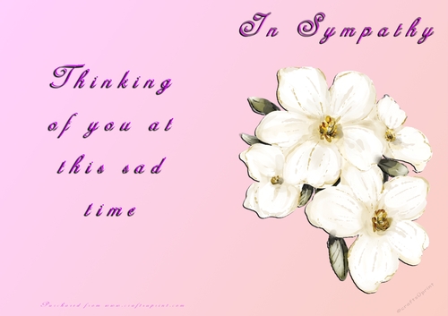 No Cut Just Print Sympathy Card