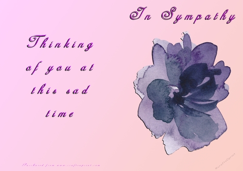 No Cut Just Print Sympathy Card