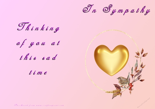 No Cut Just Print Sympathy Card