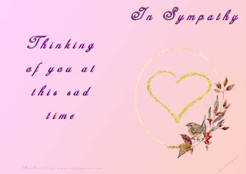 No Cut Just Print Sympathy Card