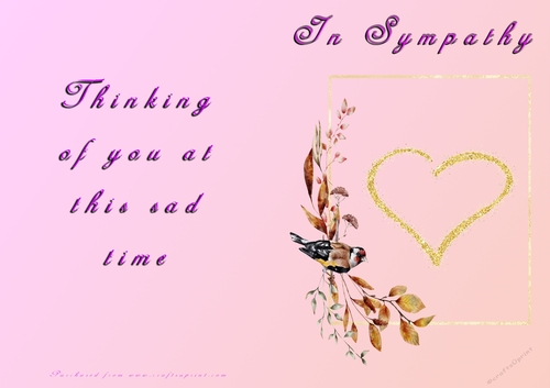 No Cut Just Print Sympathy Card