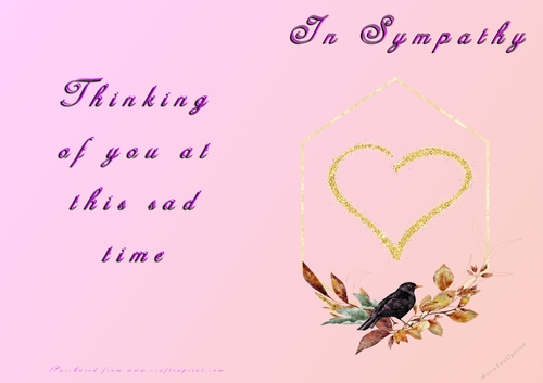 No Cut Just Print Sympathy Card