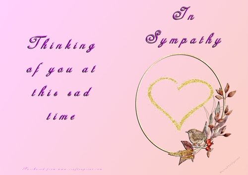 No Cut Just Print Sympathy Card