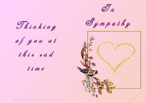 No Cut Just Print Sympathy Card