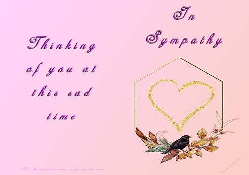 No Cut Just Print Sympathy Card