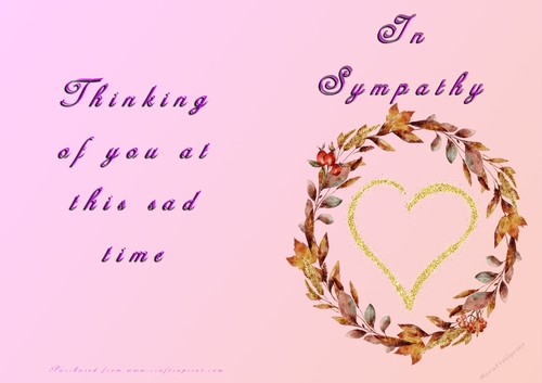 No Cut Just Print Sympathy Card