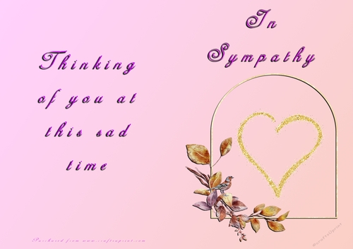 No Cut Just Print Sympathy Card