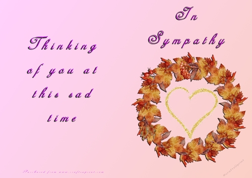 No Cut Just Print Sympathy Card