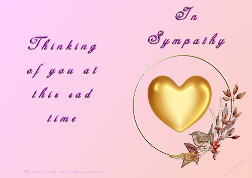 No Cut Just Print Sympathy Card