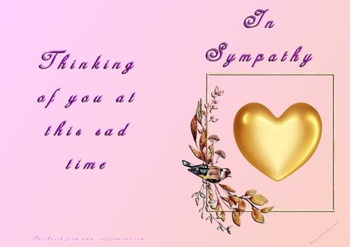 No Cut Just Print Sympathy Card
