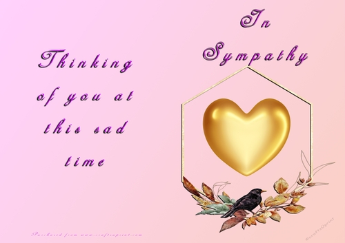 No Cut Just Print Sympathy Card