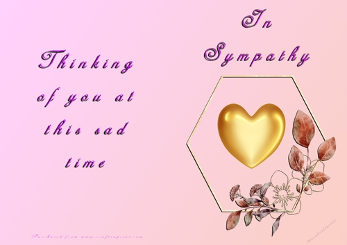 No Cut Just Print Sympathy Card