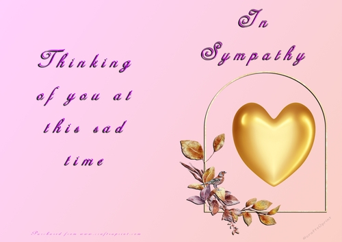 No Cut Just Print Sympathy Card