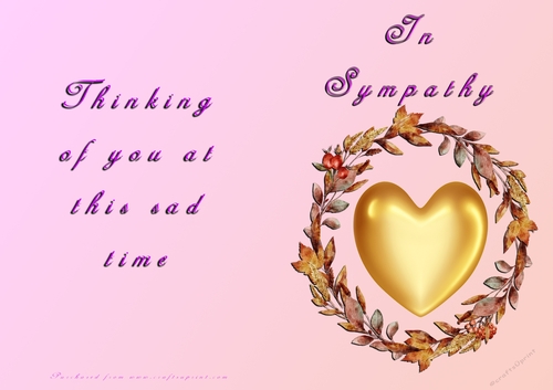 No Cut Just Print Sympathy Card