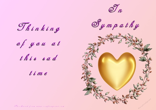 No Cut Just Print Sympathy Card
