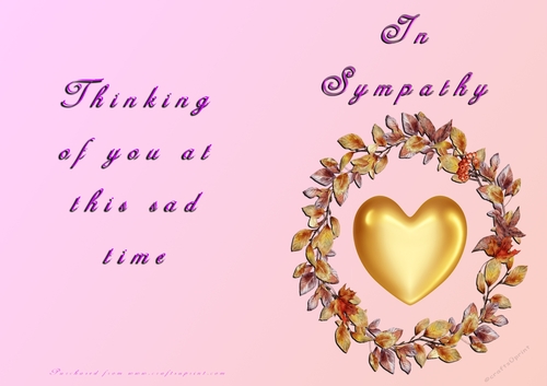 No Cut Just Print Sympathy Card