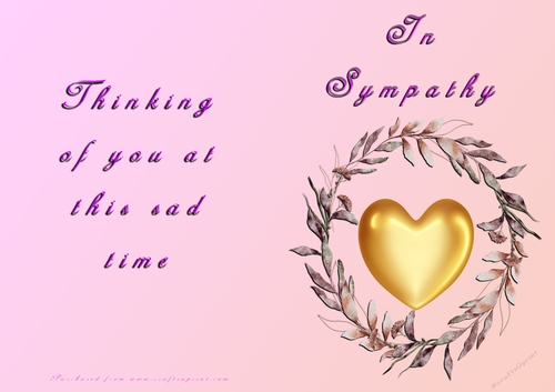 No Cut Just Print Sympathy Card