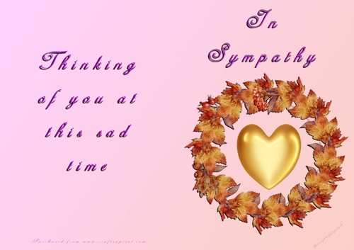 No Cut Just Print Sympathy Card