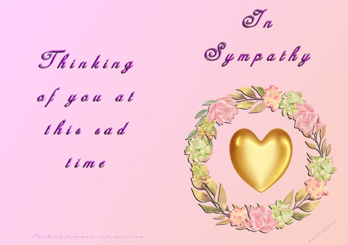 No Cut Just Print Sympathy Card